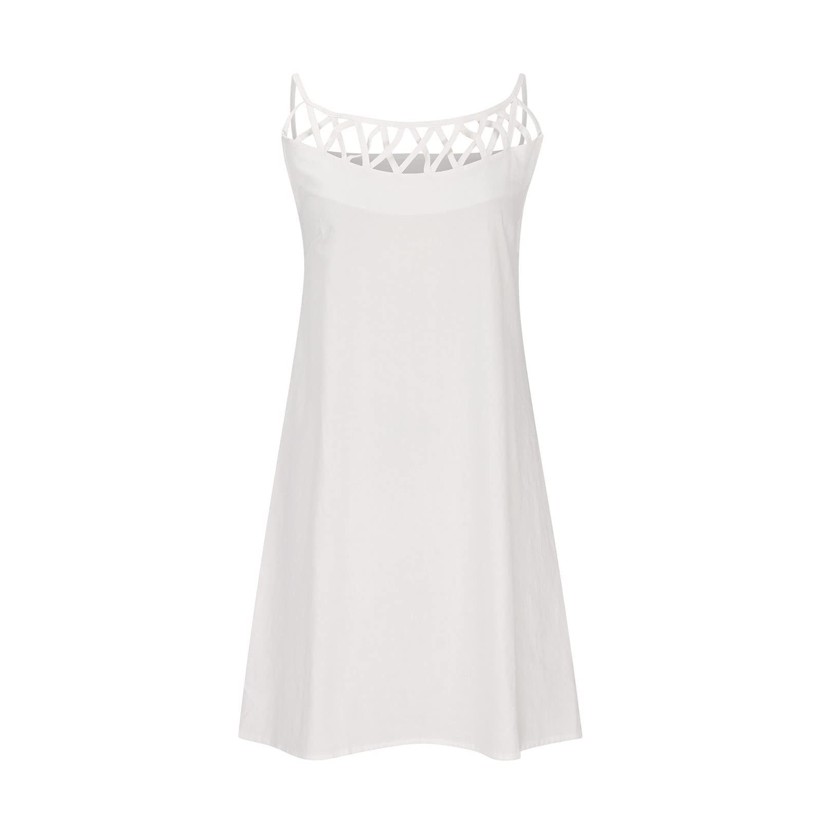 thumbnail image 5 of Vestido veraniego floral con cuello hueco y corte A para mujer 2025: vestido informal de playa con bolsillos, 5 of 5